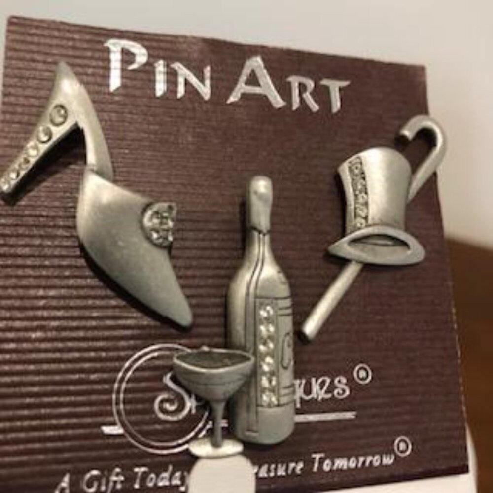 Spoontiques Pin Art Celebration Shoe, Bottle, Hat Pin Set.